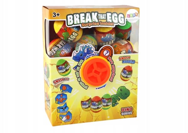 Crackable Dinosaur Egg Colourful Shell Set, 12 pieces