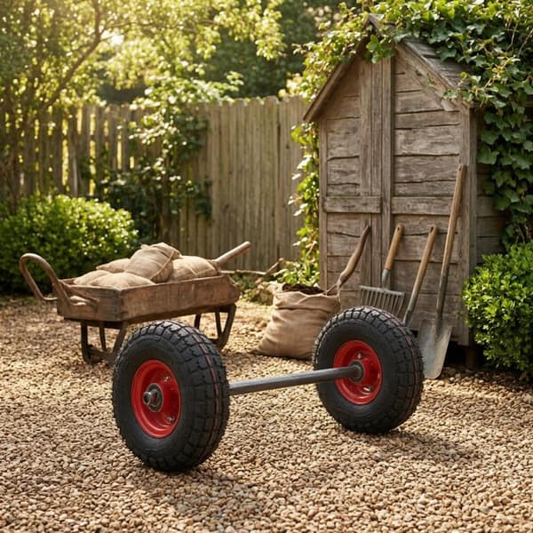 Rubber trolley on wheels