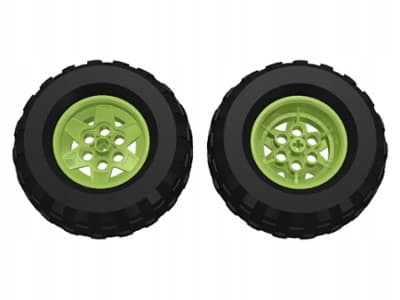 LEGO Technic Wheel Rim + Tyre 56908 45982 Lime Green 4 pcs.