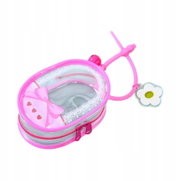 Clear figures Fani display bag featuring a PVC handle Portable with a buckle