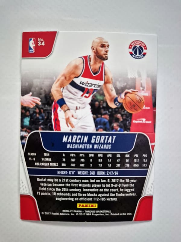 MARCIN GORTAT Panini NBA card – ORIGINAL AUTOGRAPH
