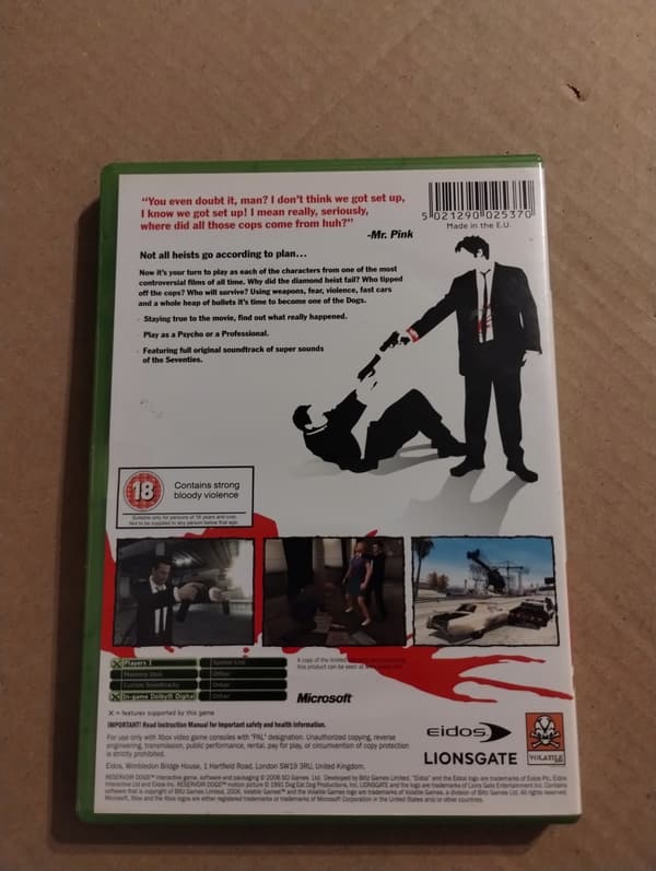 Reservoir Dogs Xbox