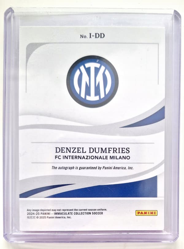 DENZEL DUMFRIES 14/25 PANINI IMMACULATE INK 2024/25 INTER MILAN AUTOGRAPH