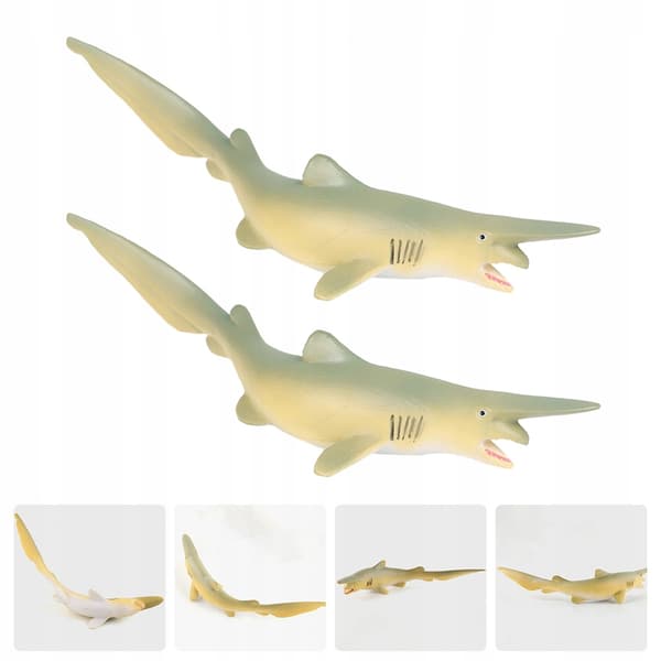 2 PCS. SHARK REPLICA, DESK DECORATION, PVC, MULTICOLOURED