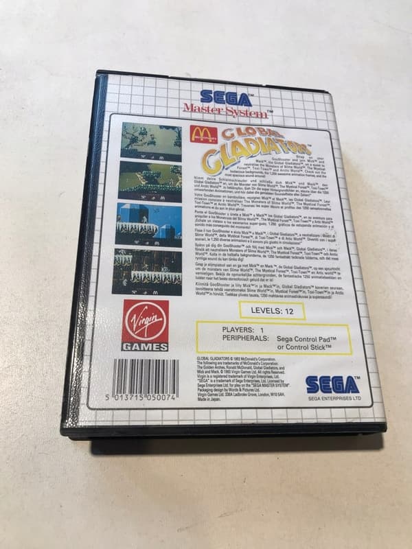 GLOBAL GLADIATORS SEGA MASTER SYSTEM