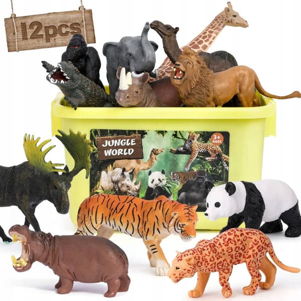 Wild animal figurines Sturdy construction Realistic elephant figurine Educational