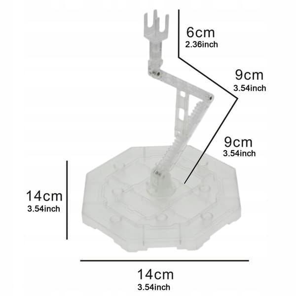 Action figure stand Height-adjustable doll stand Sturdy and transparent