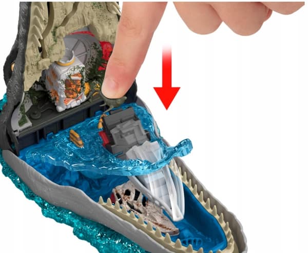 MATTEL JURASSIC WORLD MOSASAURUS DELUXE INTERACTIVE SET WITH SOUNDS AND FIGURES