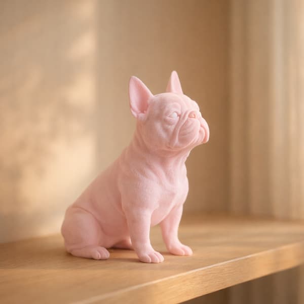DECORATIVE FIGURINE: SITTING PUG FOR THE HOME – MANY COLOURS AVAILABLE