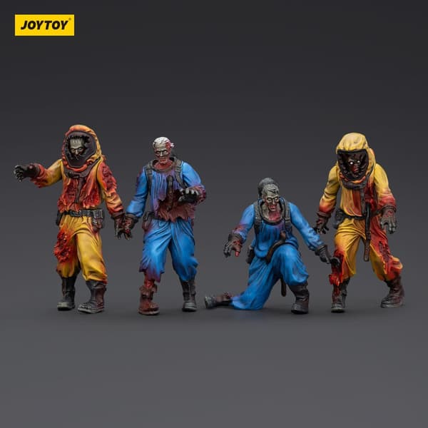 Zombie Dark Source figurines – biochemical laboratory team, 4 pieces, 8 cm