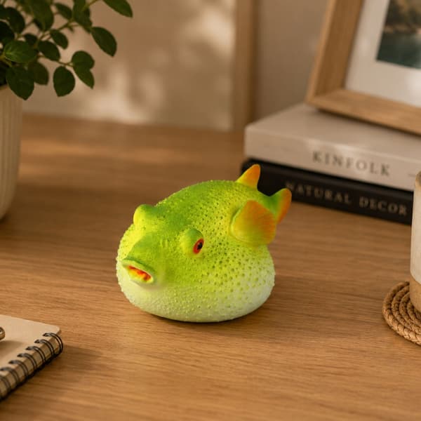 Rubber Blowfish – Stretchable, Realistic Ocean Fish Figurine, 12cm