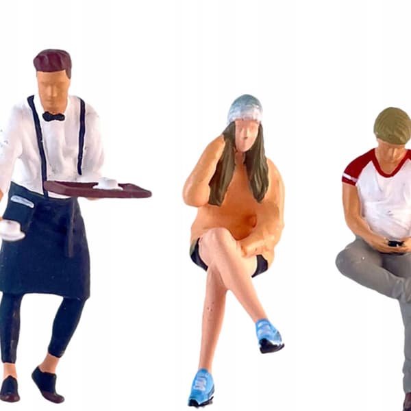 3x 1:64 Hand-painted human figurines Trains Architectural figures Figurines