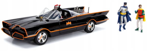 BATMAN BATMOBILE WITH LIGHTS AND JADA FIGURES