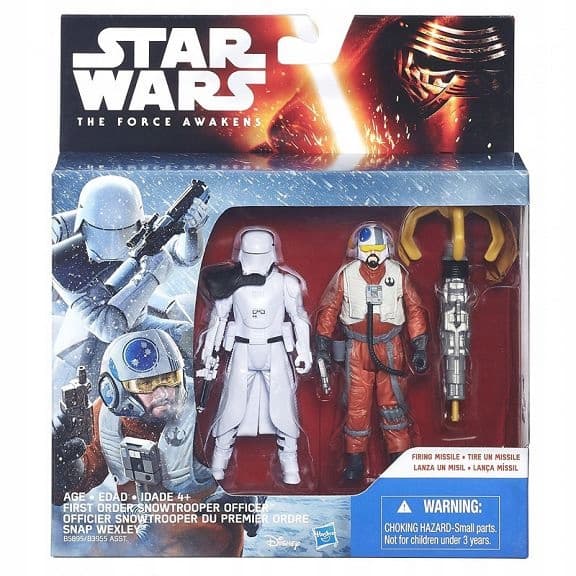FIRST ORDER SNOWTROOPER + OFFICER SNAP WEXLEY Hasbro 2 Star Wars Figures
