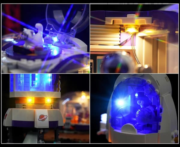 LED LIGHTING FOR LEGO BRICKS: Mars base, rocket, pilot, lights