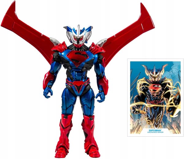 Large SUPERMAN UNCHAINED DC Multiverse figurine, 18 cm