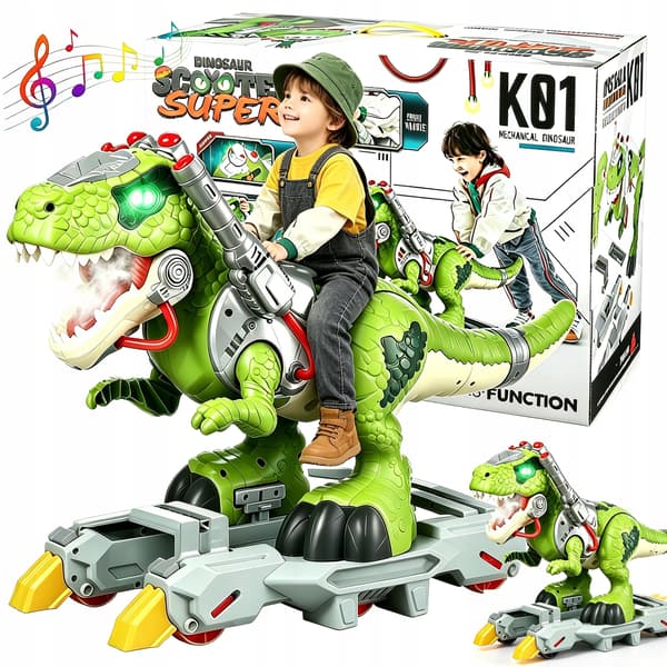 T-Rex dinosaur: large, interactive, moves, walks, roars, lights up – for children