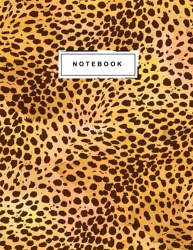 Composition Notebook: Realistic Leopard Design, College-Ruled Composition