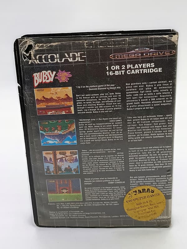Bubsy for Sega Megadrive (boxed)
