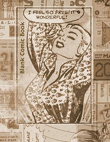 Blank Comic Book: Blank Comic Book: 8.5 x 11, 120 pages, comic panels, For dr