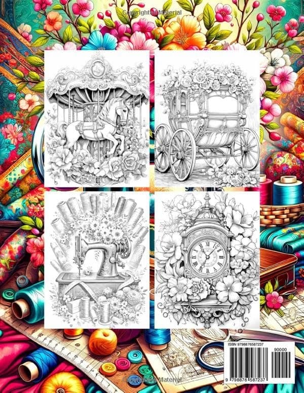 Brenner, Max: Vintage Spring Object Colouring Book: Elevate Your Colouring Experience