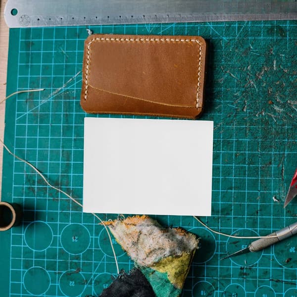 WHITE LEATHER AND HANDICRAFT EMBOSSING MAT