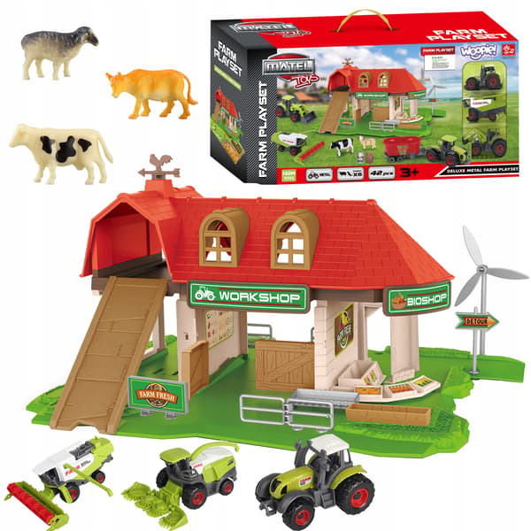 WOOPIE Farm Set: Tractors + Figures, 42 pieces