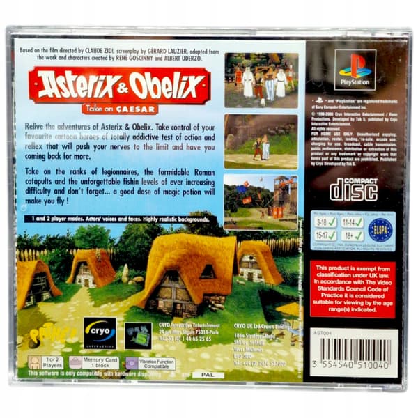 Asterix & Obelix Take on Caesar game for Sony PlayStation (PSX)