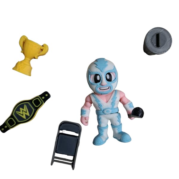 3D-printed ‘Wrestler’ figurine set