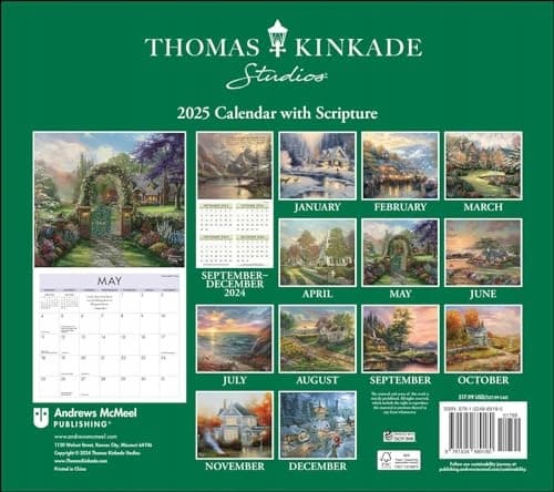 Kinkade, Thomas Thomas Kinkade Studios 2025 Deluxe Wall Calendar with Scrip