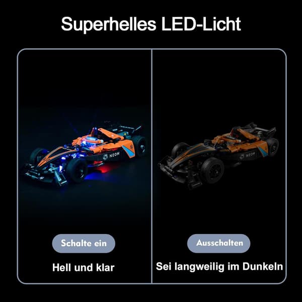 A dedicated LED lighting set for the Lego McLaren Formula 1 42169 Technic set