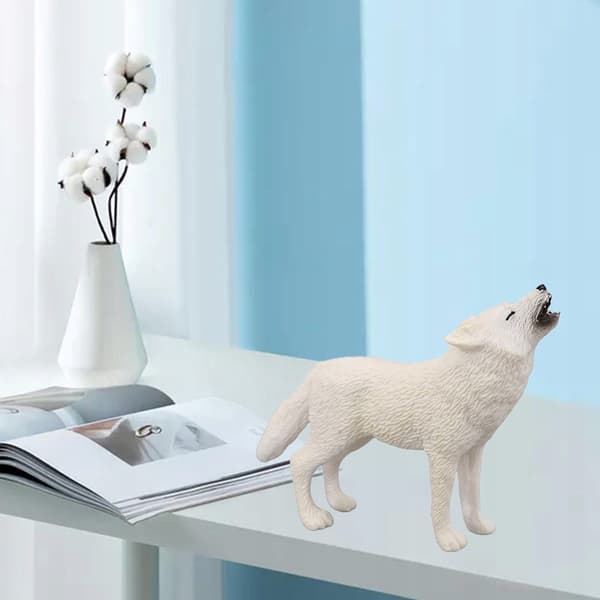 PVC wolf figurines: Forest creatures, BPA-free, Zoo, Learning about the Arctic wolf