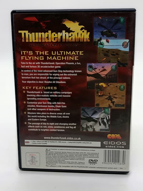 THUNDERHAWK OPERATION PHOENIX game for Sony PlayStation 2 (PS2)