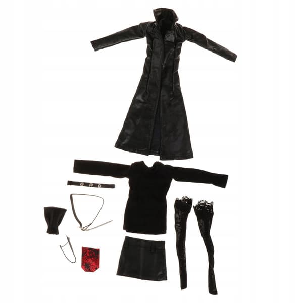 1:6 Women's Leather Jacket Set, Women's Costume Doll Clothes for
