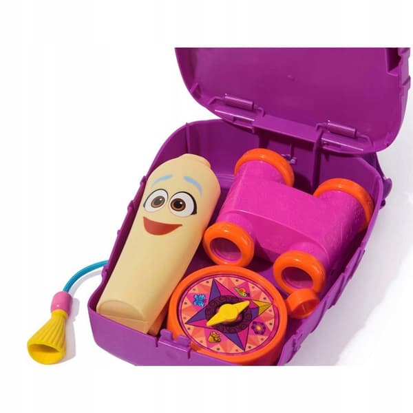 DORA AND FRIENDS BACKPACK SET: ACCESSORIES, TOY, BINOCULARS, MAP AND COMPASS