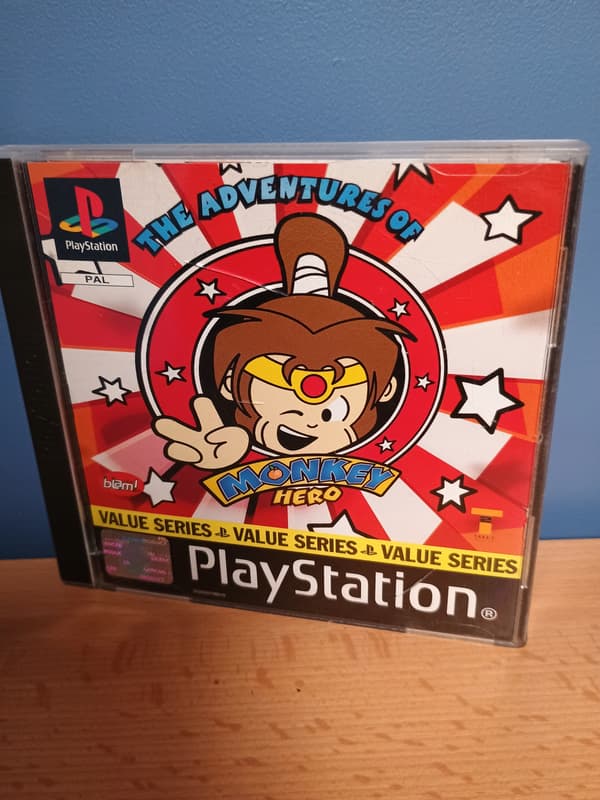 MONKEY HERO game for Sony PlayStation (PSX), English version, complete set