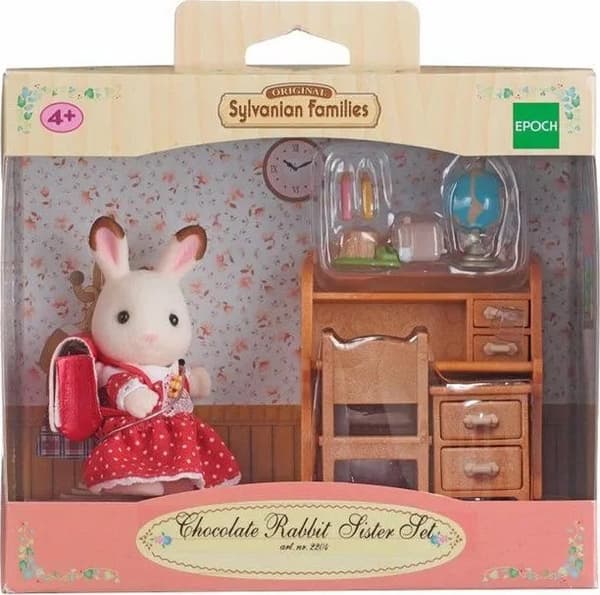 'Chocolate' rabbit furniture – a side table with a chair
