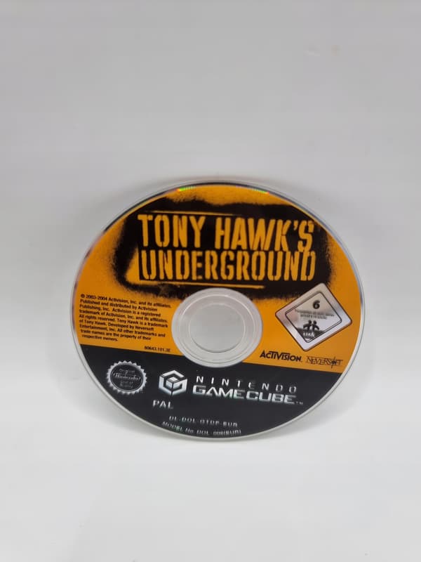 TONY HAWK'S UNDERGROUND GAMECUBE NO BOX, DISC ONLY
