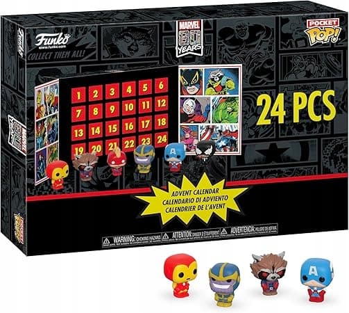 MARVEL POCKET POP ADVENT CALENDAR, 24 PIECES, MARVEL COLLECTOR’S EDITION