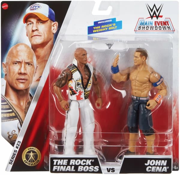 MATTEL WWE Main Event Showdown: The Rock (Final Boss) & John Cena Figures