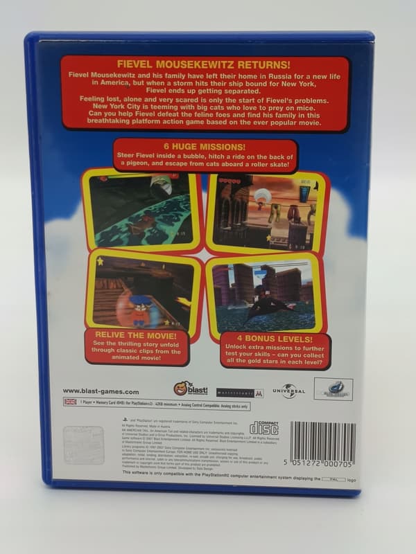 The game *An American Tail* for Sony PlayStation 2 (PS2)
