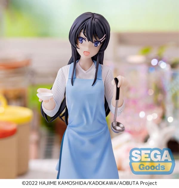 Rascal Does Not... Mai Sakurajima in an apron, 14 cm Luminasta figurine