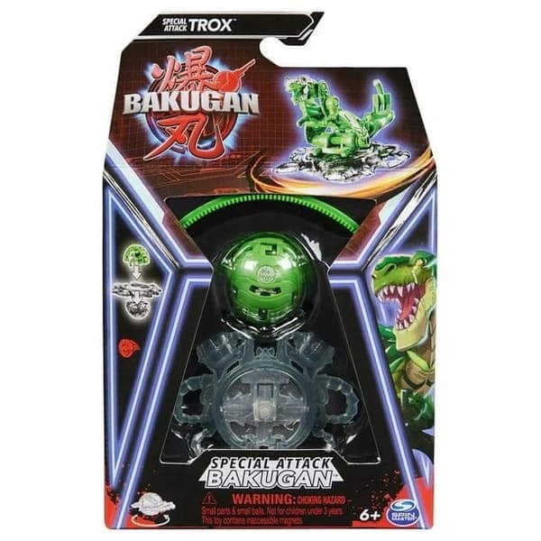 BAKUGAN SPECIAL ATTACK TROX SPIN MASTER SPINNING FIGURINE + CARDS Age 6+