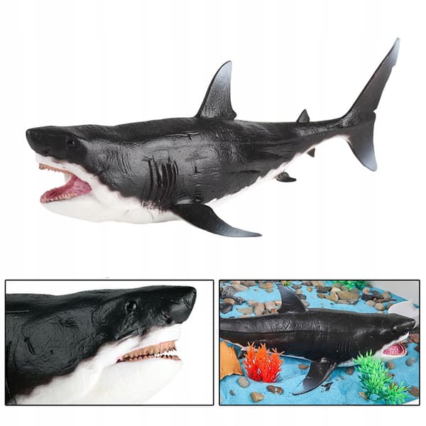 Big Shark Fish Educational Toy: Prehistoric Creature – Megalodon Action Figure