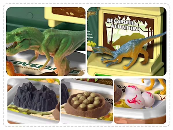 DINOSAURS IN A RUCKSACK – T-REX DINOSAUR FIGURES – EXPLORER SET – TOY – GIFT