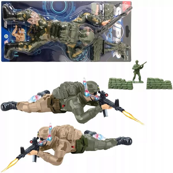 Soldier, a figurine holding a gun.