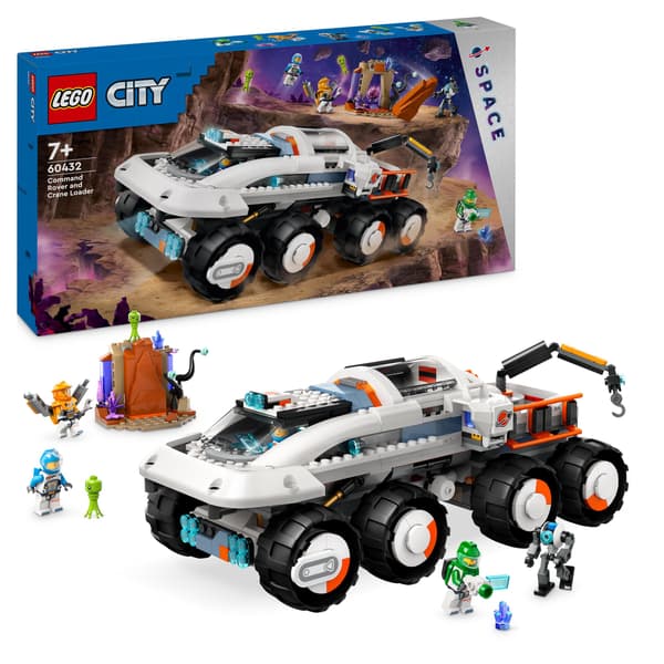 LEGO CITY 60432 Command Vehicle with Loading Crane – Large Rover