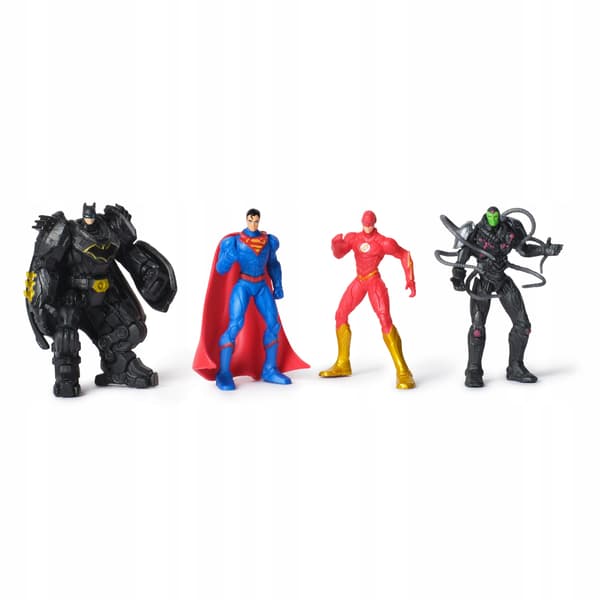 DC COMICS METAL FORCE FIGURE SET: BATMAN, SUPERMAN, BRAINIAC AND THE FLASH