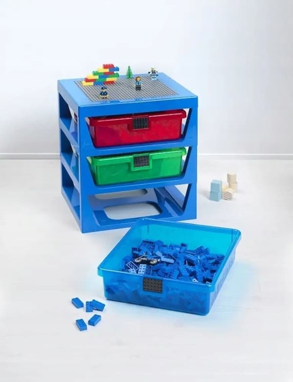 LEGO Organiser with three drawers – Blue Drawer Unit