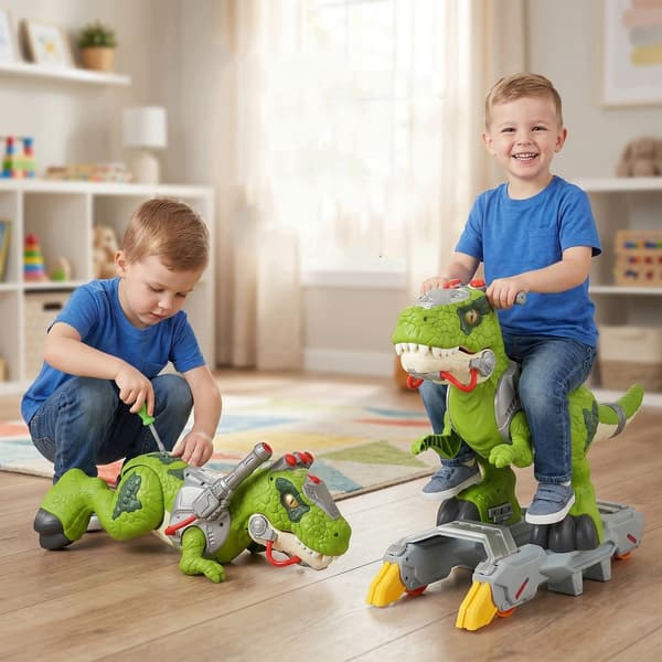 T-Rex for children: large, interactive, steams, walks, roars, lights up